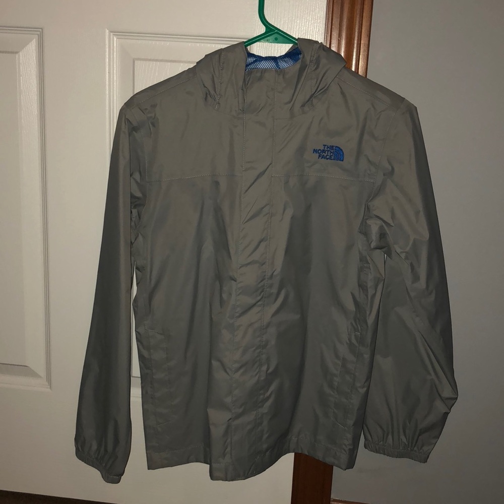 Northface Light Gray/ Blue Rainjacket